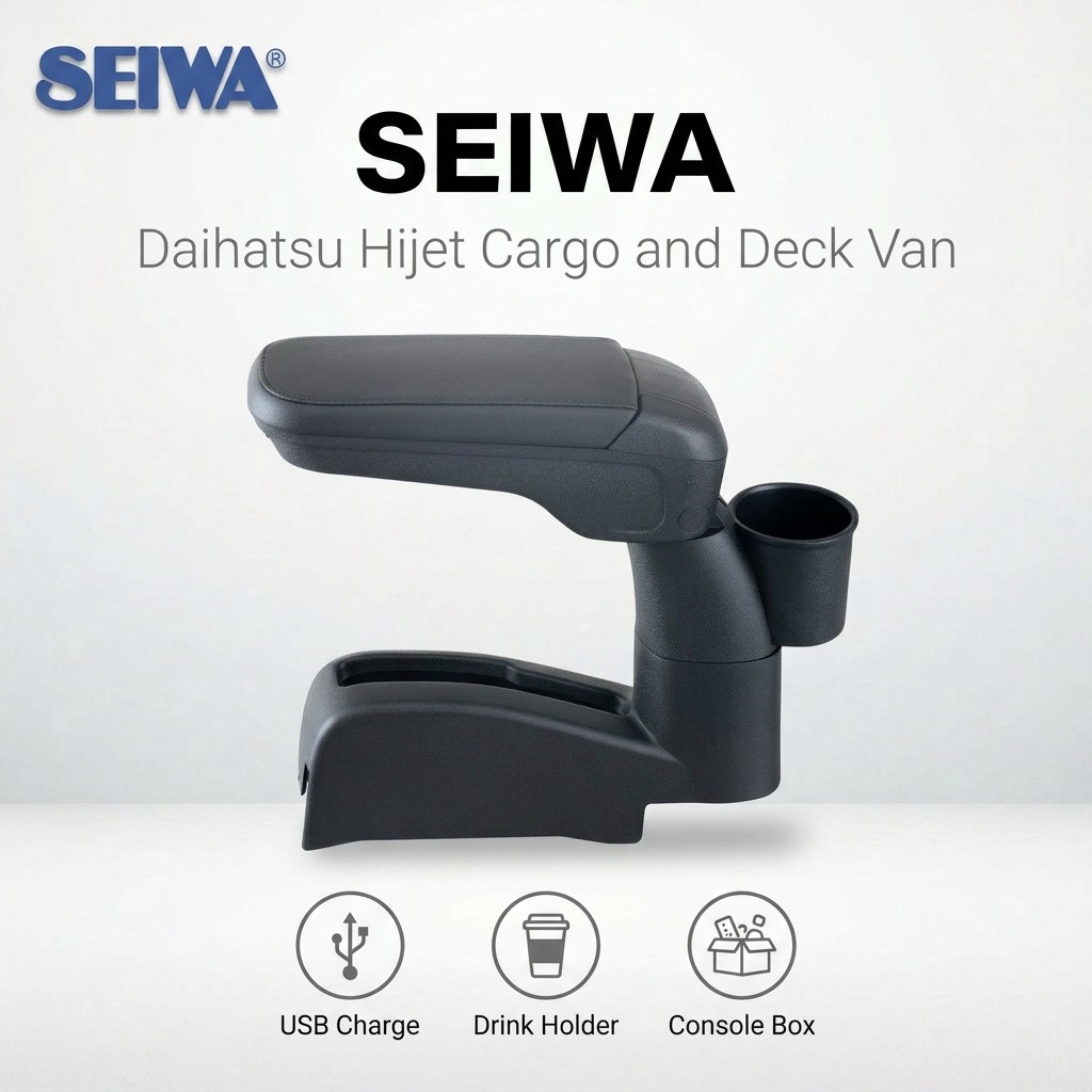 ที่วางแขนคอนโซลเฉพาะรุ่น SEIWA สำหรับ Daihatsu Hijet Cargo/Atrai (S700V/S710V/S700W/S710W/S700M/S710