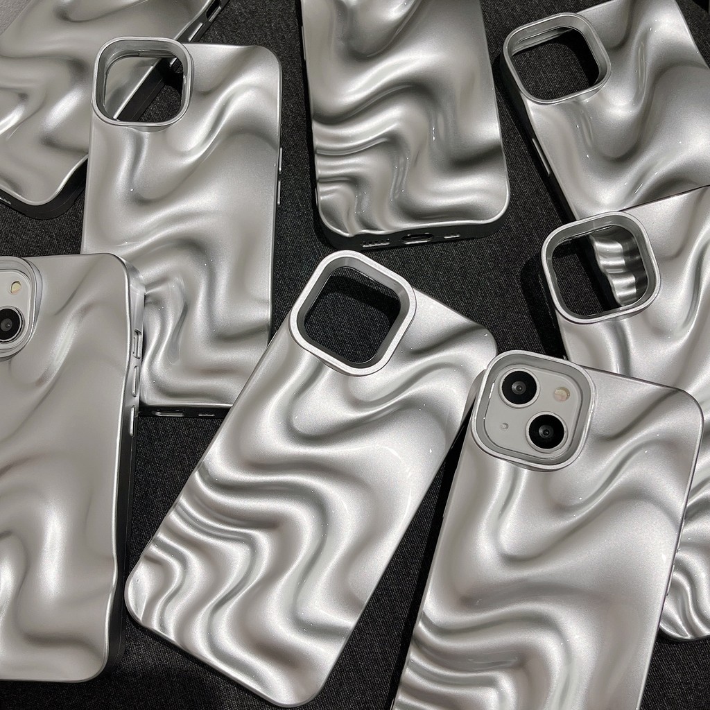 คลังสินค้าพร้อม Fast Shipping High-End Water Ripple Soft Case เหมาะสําหรับ iPhone15/16pro max เคสโทร
