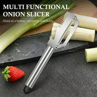 1PC Multi-Functional สแตนเลส Scallion Peeling เครื่องมือห้องครัวบ้านผัก Julinne Peeler & ที่เปิดขวดผลไม้ Peeler