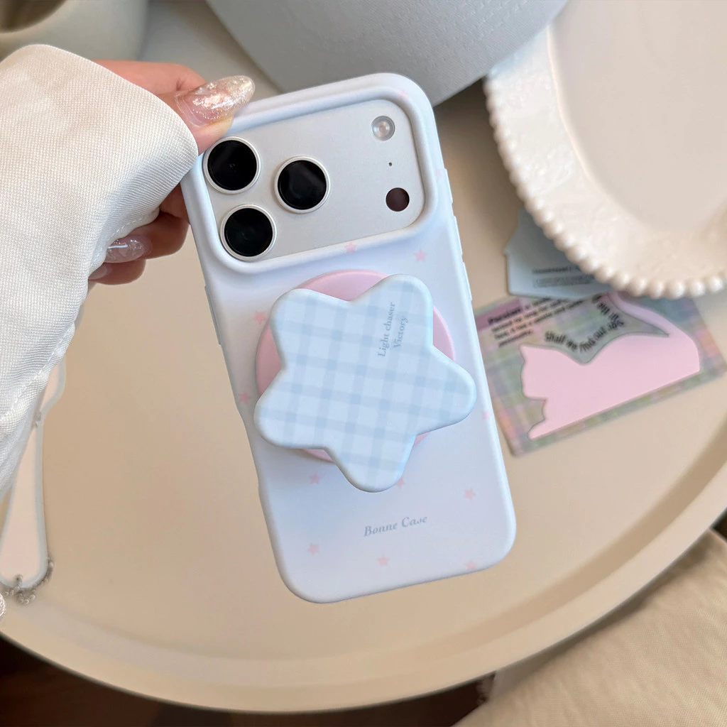 [Sheren] เคสโทรศัพท์ขาตั้งดาวสีฟ้าสดเหมาะสําหรับ i17 16 15 14 13 12 11 pro max เคสไอโฟน thumbnail 5