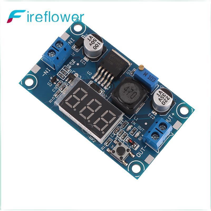 Fireflower LM2596 DC-DC โมดูลสเต็ปดาวน์แบบปรับได้พร้อมจอแสดงผลดิจิตอลโวลต์มิเตอร์ LM2596S ตัวควบคุมแรงดันไฟฟ้า Nice