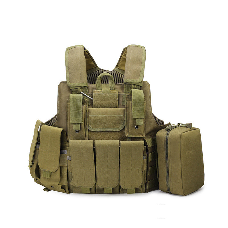 Spot Goods#New outdoor tactical backpack camouflage multifunctional vest tactical vest cs Field camo
