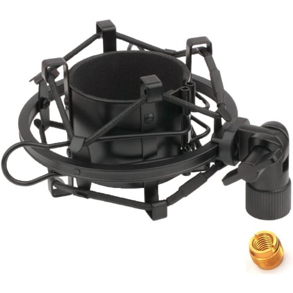 TH106 Black Spider Universal ไมโครโฟน Shock Mount Holder อะแดปเตอร์ Clamp คลิป 48-51MM เส้นผ่านศูนย์