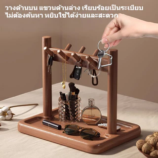 ถาดไม้วางของ ถาดวางของ สไตล์วินเทจ ชั้นวางเครื่องประดับไม้เนื้อแข็ง ที่วางกุญแจสำหรับทางเข้า ตกแต่งบ้าน