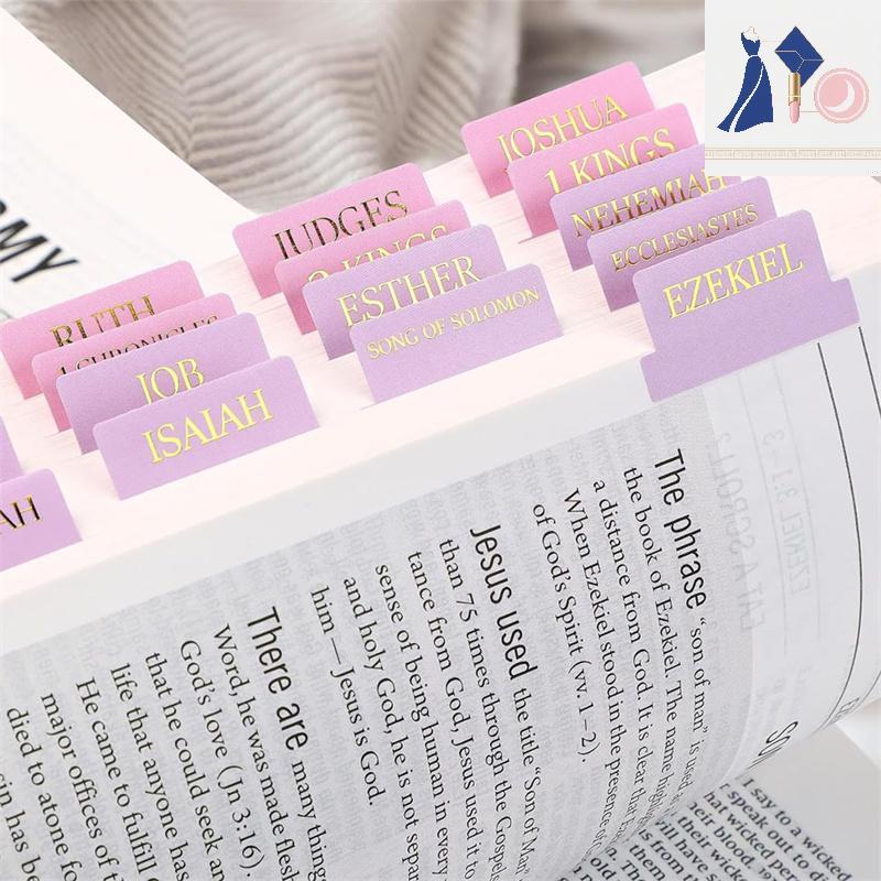 BB 3 แผ่น (90 ชิ้น) แท็บพระคัมภีร์พิมพ์ขนาดใหญ่และอ่านง่าย Bible Journaling Supplies Self-Adhesive I