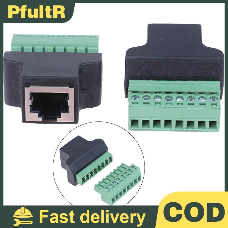 RJ45 เพื่อสกรู terminal adaptor rj45 ตัวเมียถึง 8 พินสําหรับกล้องวงจรปิด DVR 
