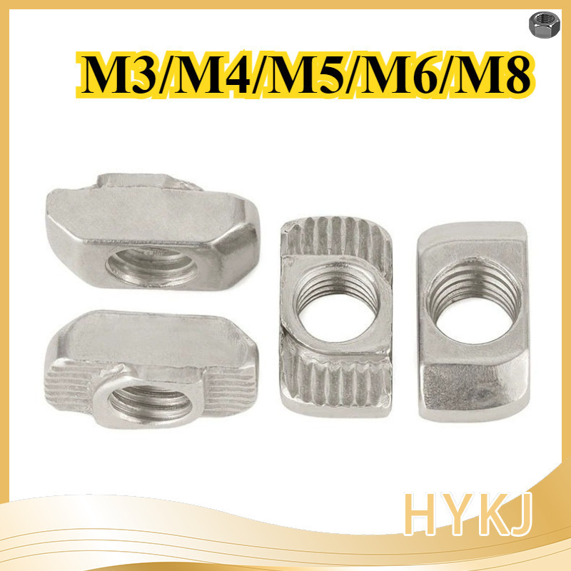 มาตรฐานยุโรป t-nut ชุบนิกเกิลเรือประเภท t-nut t-block M3/M4/M5/M6/M8DGhongyu