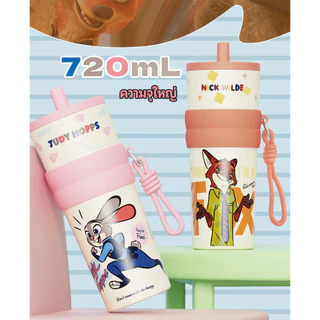 【สินค้าพร้อมส่ง】 แก้วเก็บความเย็นสแตนเลส 316 ขนาด 710 มล. พร้อมหลอดดูด พกพาสะดวก เหมาะสำหรับน้ำดื่มและกาแฟ สำหรับผู้หญิง 【LuckyHaven】
