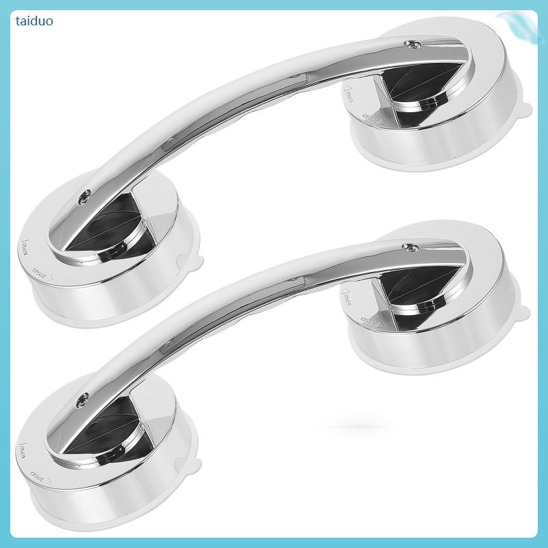 2 ชิ้น ABS พลาสติก Grip Bars Silver แบบพกพาประตูสําหรับประตูบานเลื่อนและลิ้นชัก taiduo