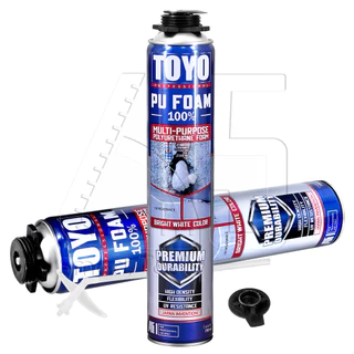 [แพ็คราคาส่ง 15กระป๋อง] TOYO PU FOAM พียูโฟม โฟมอุดรอยรั่ว ขนาด 750 ml. รุ่น TY-750C ความหนาแน่นสูงที่สุด ระดับ A1