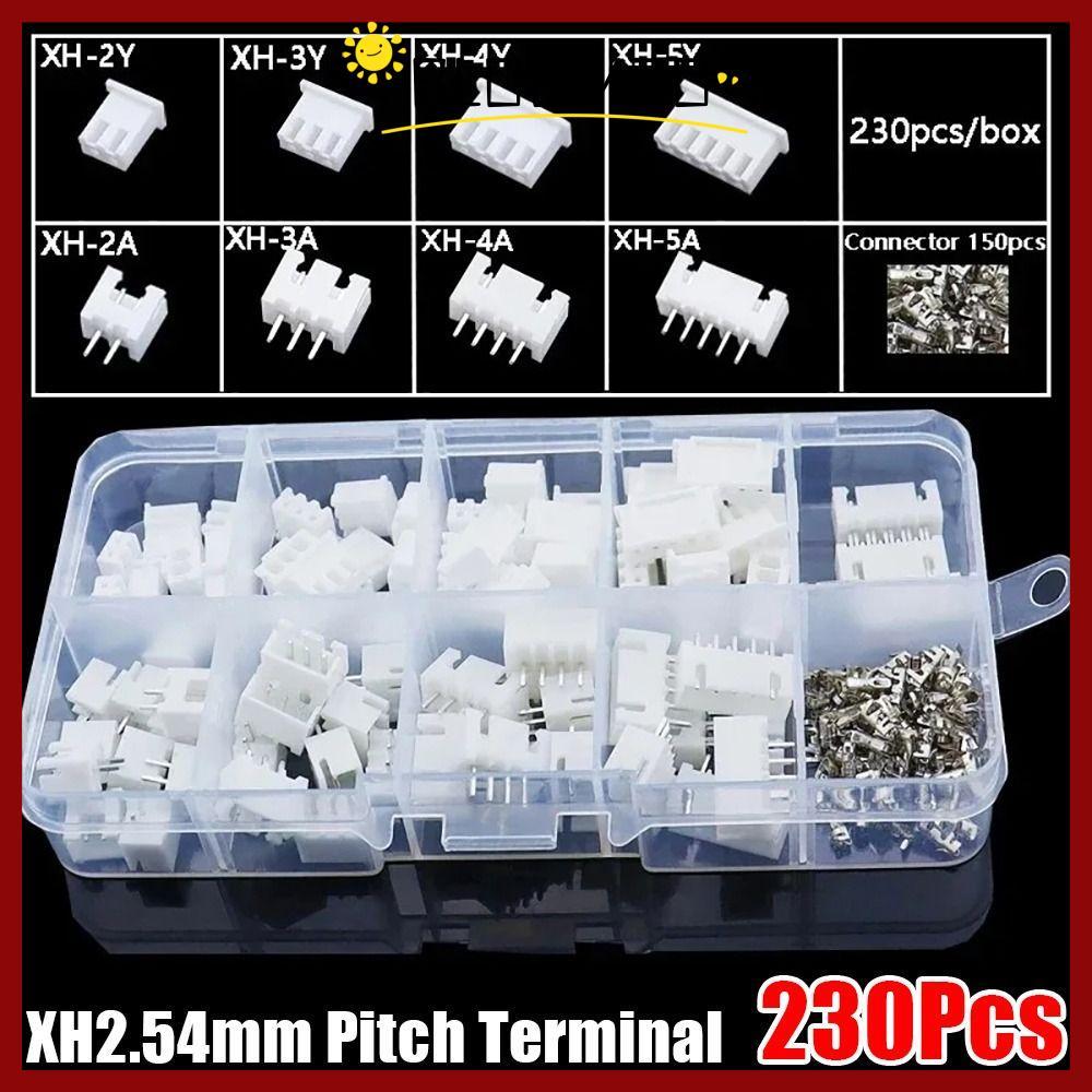 in สต็อกBLOOMZO 230 ชิ้น 2.54 มิลลิเมตร Pitch Terminal, 2 P 3 P 4 P 5pin XH2.54 Pin Connector, ชุดที่อยู่อาศัย 4 ค่าชายและหญิง Terminal Connector Kit