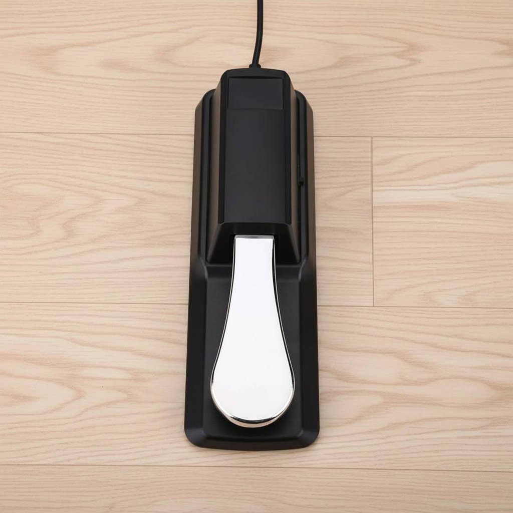 แบบพกพา Sustain Pedal Non-Slip Design Digital Piano Pedal Polarity Switch สําหรับการแสดงบนเวที