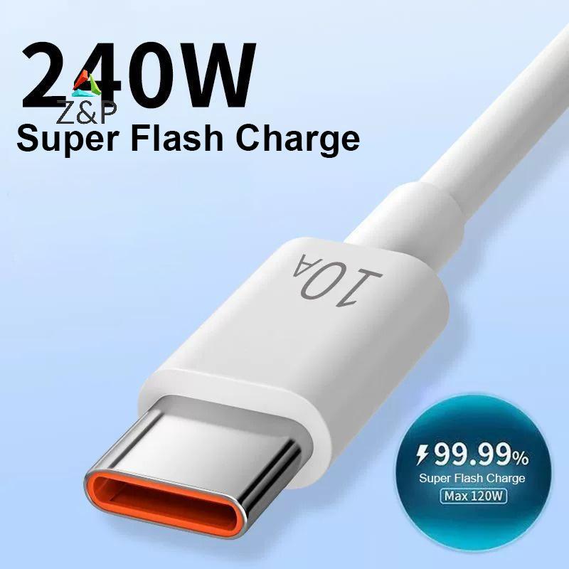 Z&P 10A Fast Charging Data CABLE Type-c ปิดอัตโนมัติง่าย 2M สายเคเบิลข้อมูลรถยนต์เหมาะสําหรับ Huawei