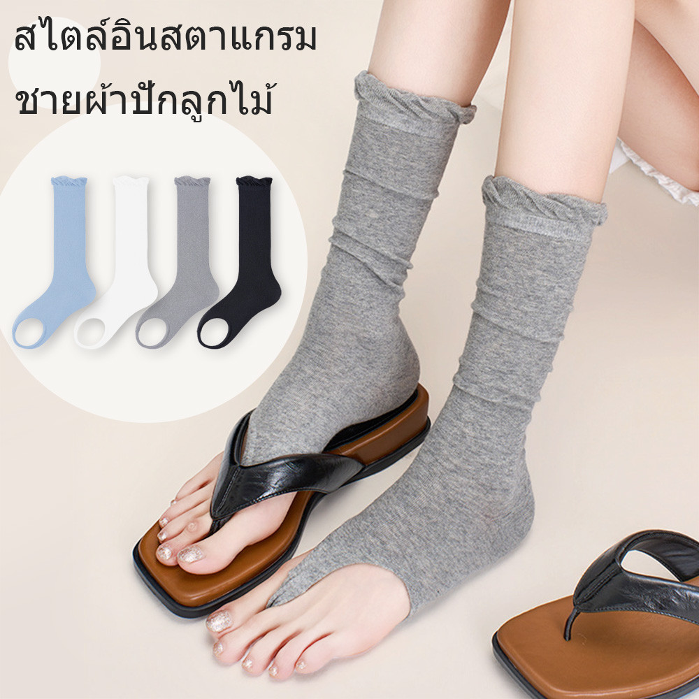 ฤดูร้อนกลางหลอดแยก-ถุงเท้าใส่สไตล์เกาหลีบางสไตล์ระบายอากาศรองเท้าแตะสวมใส่