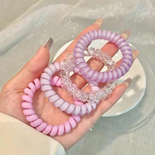 เซทยางรัดผม 4ชิ้น เครื่องประดับผม สําหรับผู้หญิง ยืดหยุ่นได้ดีมาก แฟชั่นเรียบง่าย