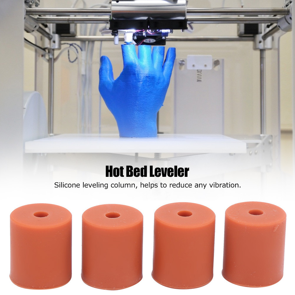 Owuhddnh 12 ชิ้นซิลิโคนคอลัมน์ปรับระดับ 3D เครื่องพิมพ์เตียงร้อน Heatbed Mounts