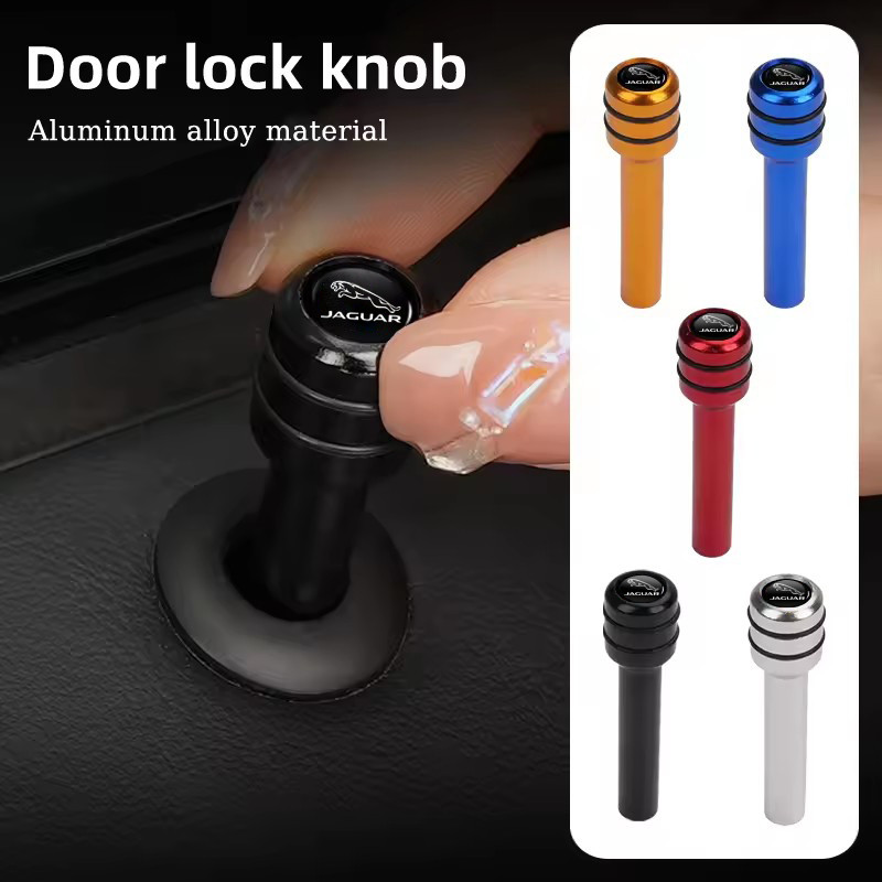 2 ชิ้น/4 ชิ้นรถประตูล็อค Knob Pins Caps สําหรับ Jaguar XF2008 XF2009 XJS XJ8 XType SType FPACE FType