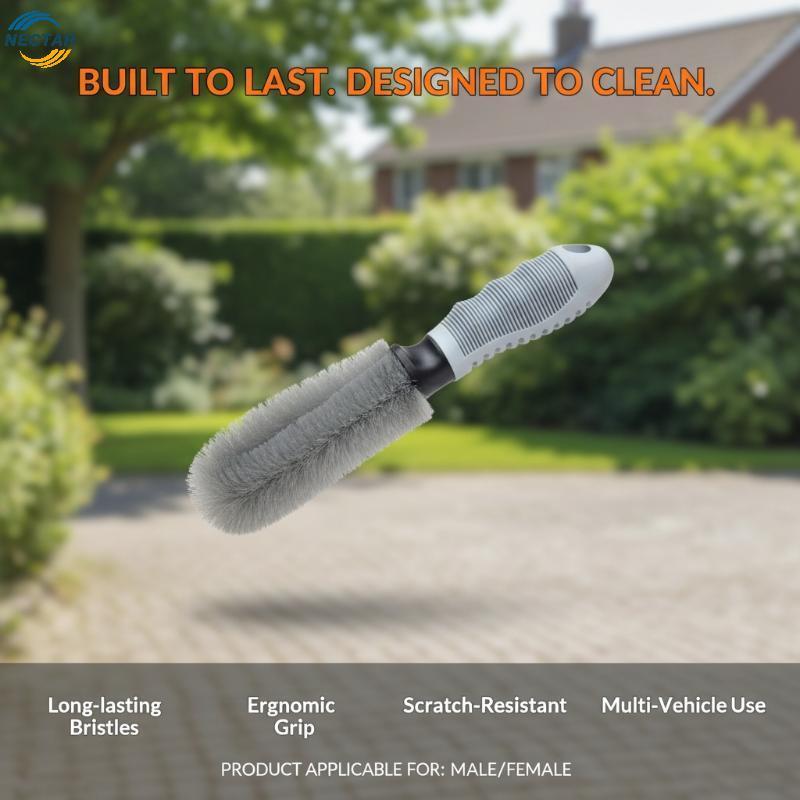 TAR รถล้อยางแปรงทําความสะอาดเครื่องมือ Ergonomic Handle สําหรับ Deep Rim Scrubber ทําความสะอาดเหมาะส