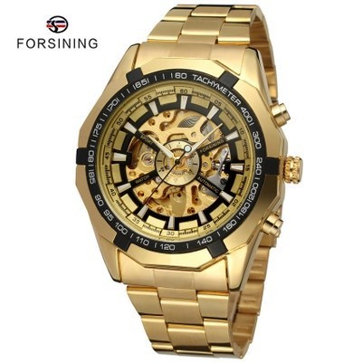 Forsining forsining 340 Swiss Men Fashion Gold Color Casual Automatic Mechanical Watch 1721