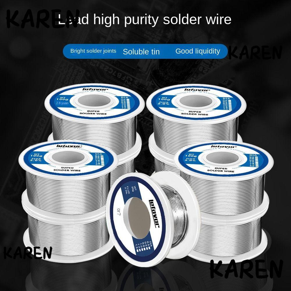 KARENGOODS ลวดเชื่อมอุณหภูมิต่ํา, FLUX 2.0% 20g 50g 100g 0.8 1.0mm Corel Solder, ทนทาน Low-melting N