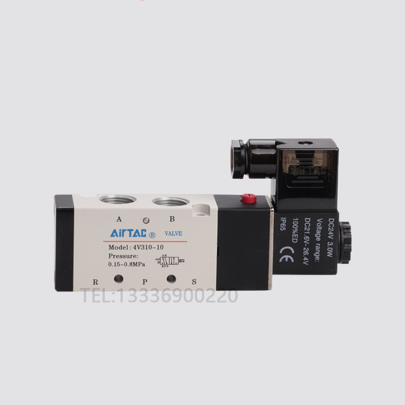 AirTAC AirTAC 4V110-06/4V210-08/4V310-10 Series ห้าพอร์ตสองตําแหน่งสามตําแหน่งโซลินอยด์วาล์ว