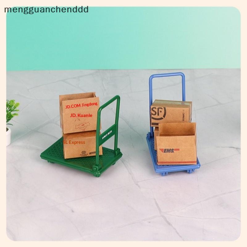 [mengguanchenddd] 1/12 Dollhouse Mini Cardboard Box & Cart DIY Furniture Jewelry [TH]