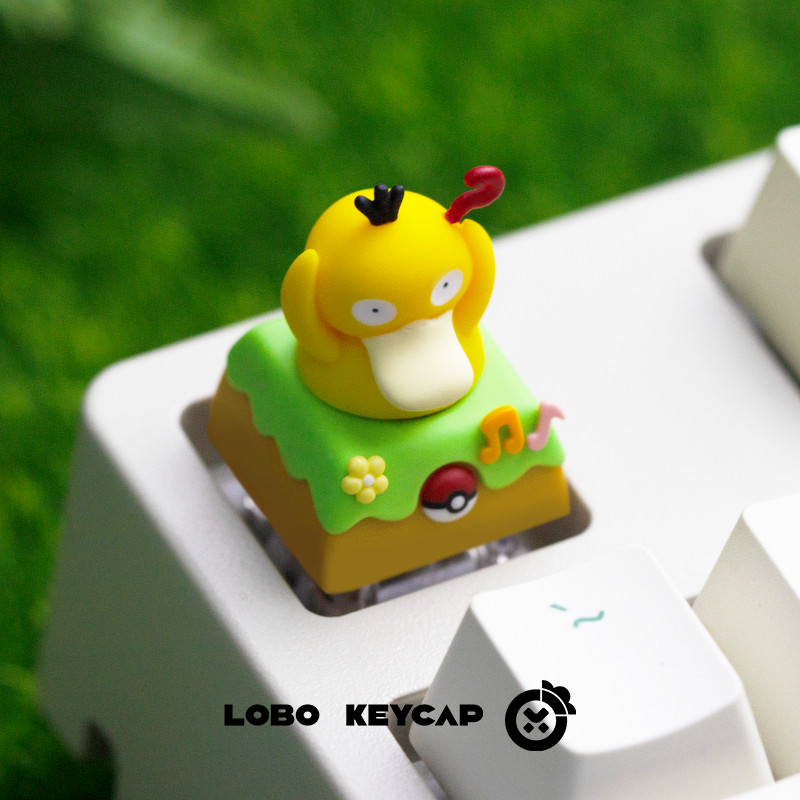 keycap keycap ใส Duck Pokémon Keyboard Keycap Single Unique Cute Two-Dimensional Anime Rotation Mech