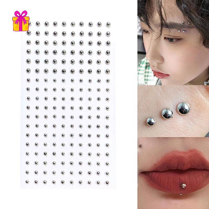 สติกเกอร์คริสตัลสำหรับตกแต่งจมูก 165 ชิ้น ไม่ต้องเจาะ พร้อมเพชรคิวท์สำหรับแต่งหน้างามๆ ในงานเฉลิมฉลอง
