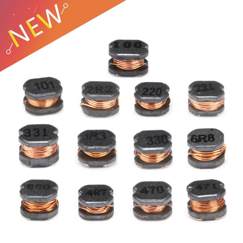 20pcs CD43 SMD Power Inductor 2.2UH 3.3UH 4.7UH 6.8UH 10UH 22UH 33UH 47UH 68UH 100UH 220UH ชิปตัวเหน