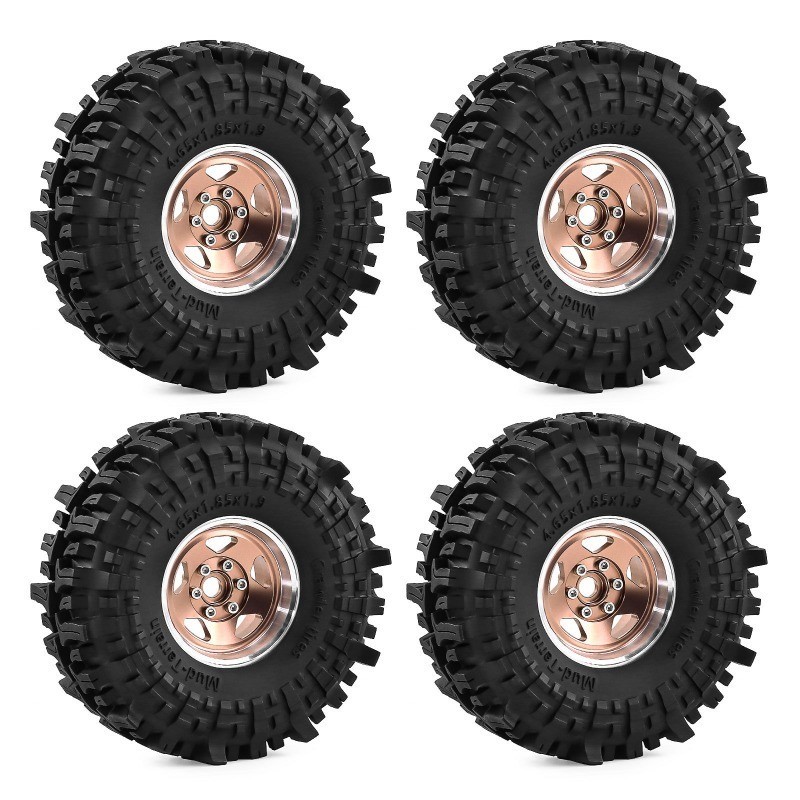 118 มม.1.9 นิ้ว Beadlock ล้อและยางชุด 12 มม.Hex สําหรับ 1/10 RC Crawler TRX4 TRX6 Axial SCX10 II III
