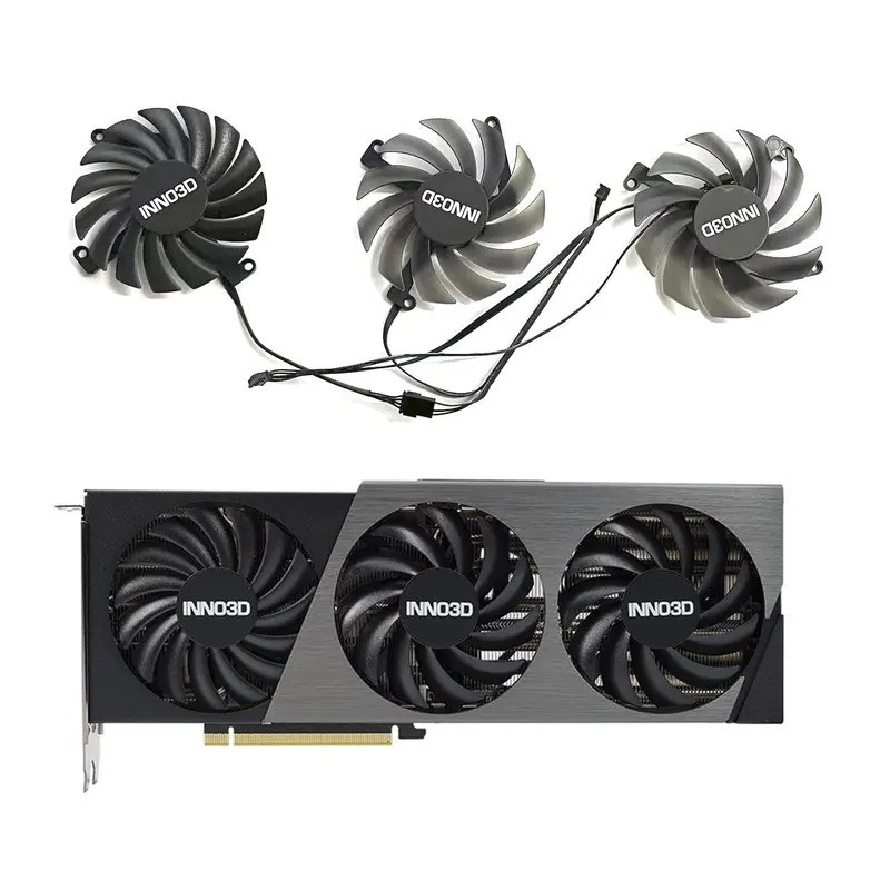 ใหม่ 3FAN 4PIN CF-12910S CF-12915S RTX4070 4070TI GPU พัดลมสําหรับ INNO3D GeForce RTX4070 4070ti X3 