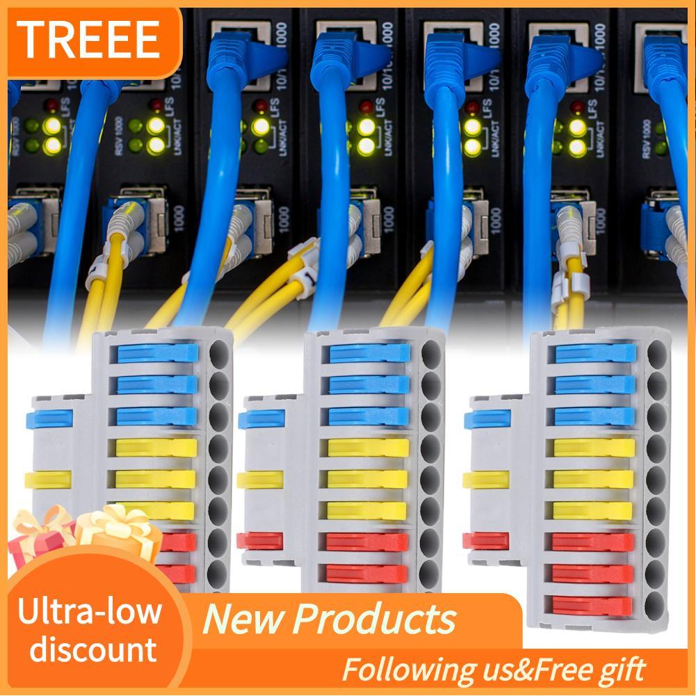 Treee Treee 5 ชิ้นตัวเชื่อมต่อสายไฟ Compact Lever Splitter Conector 3 ใน 9 out วงจรอินไลน์ Splices ต