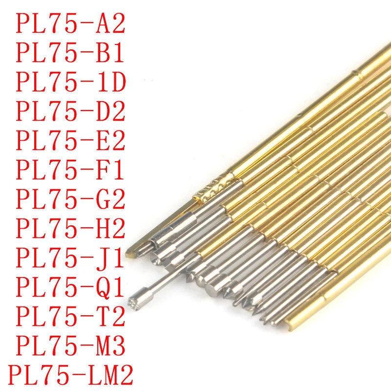20 ชิ้น/10 ชิ้นฤดูใบไม้ผลิ Test Probe Pogo Pin PL75-A2/B1/1D/D2/E2/F1/G2/J1/LM2/Q2 PL75-J1 PL75-Q2 P