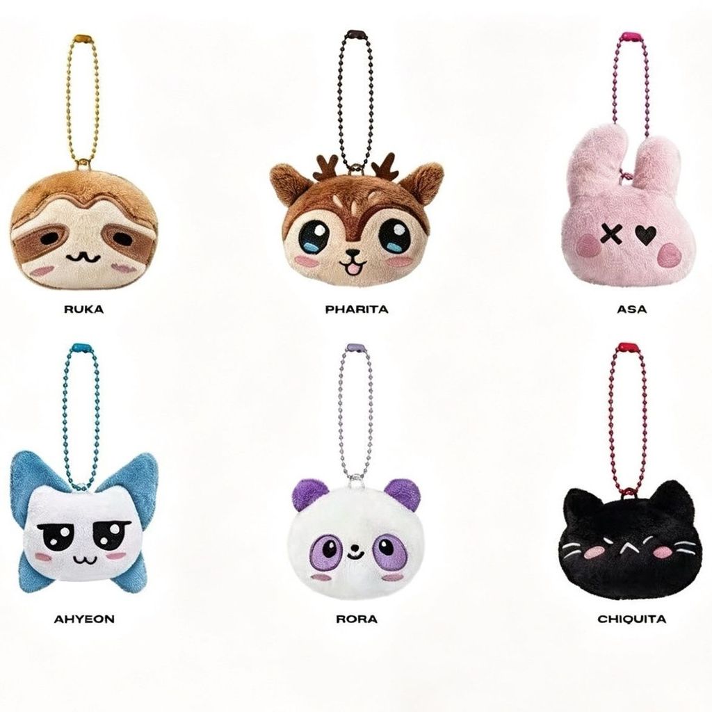 BABYMONSTER BABYMONSTER การ์ตูนอย่างเป็นทางการสไตล์เดียวกันพวงกุญแจจี้ลูกปัดตุ๊กตา