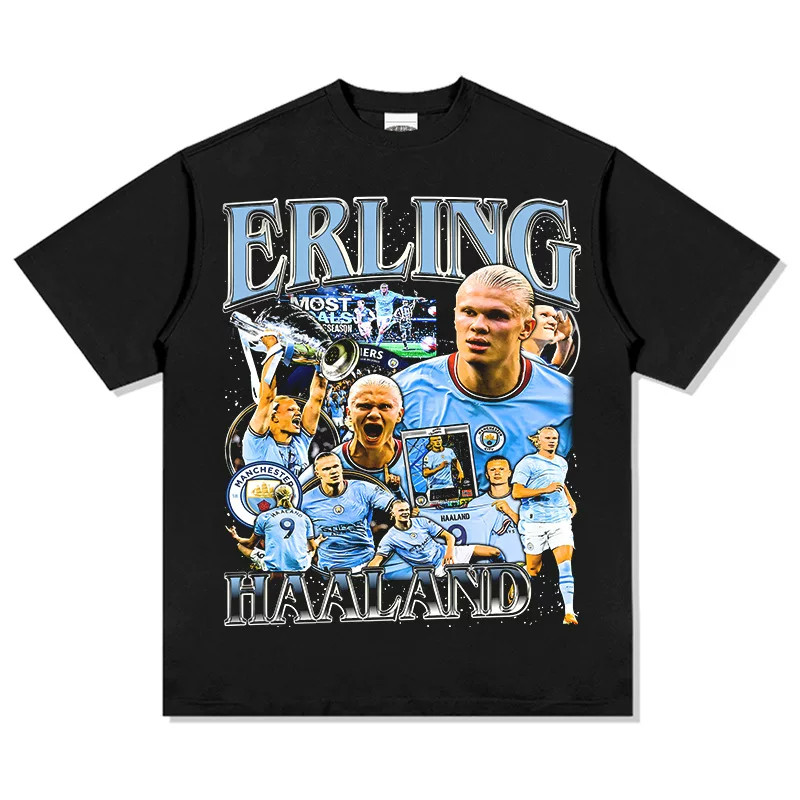 เสื้อกีฬา Erling Haaland Manchester City FC แขนสั้น ระบายอากาศได้ดี