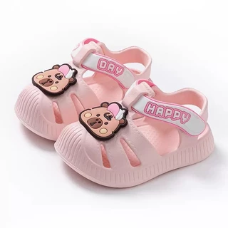 รองเท้าแตะ แบบรัดส้น สำหรับเด็ก น้ำหนักเบา ใส่สบาย ลายน่ารัก พร้อมส่ง