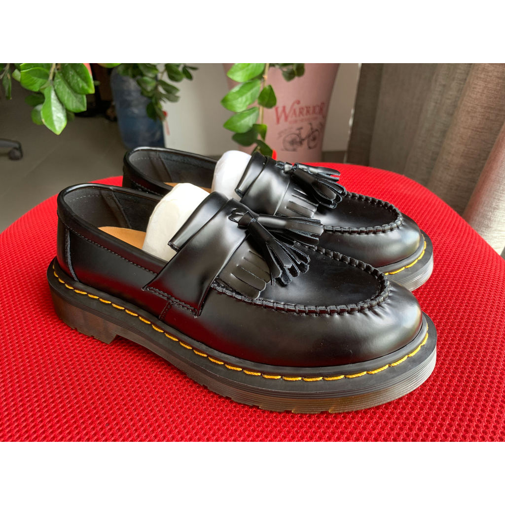 Dr Dotor Martens Black Shoes for Men Loafers Shoes for Men Tassel Genuine Leather Casual Loafers for