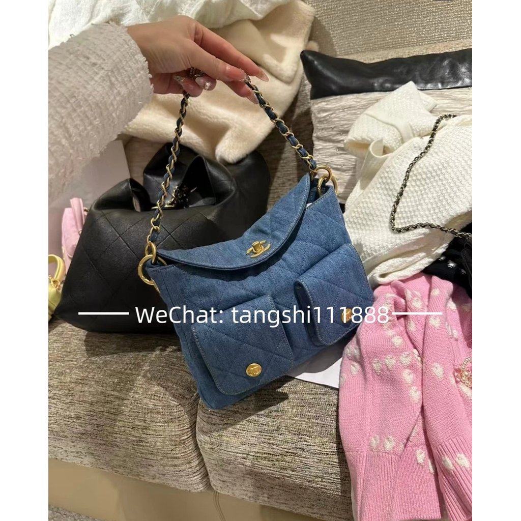 [Tangshi Channel Goods] Chanel 25P Denim Denim Messenger Bag Small Chain Bag Messenger Bag Shoulder 