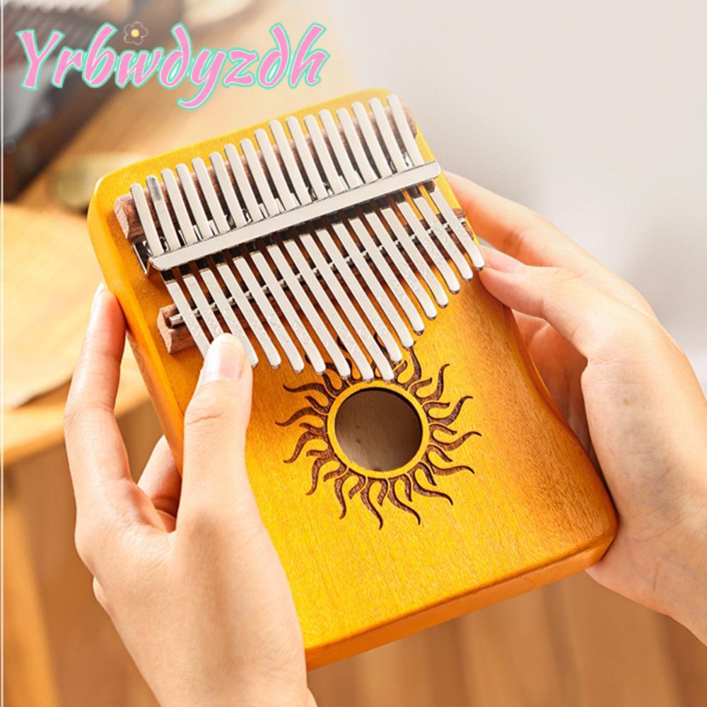 YRBWDYZDH Mbira เปียโนนิ้ว, รูเสียง 17/21 คีย์ Kalimba Thumb เปียโน, ค้อนปรับแต่งความเครียดบรรเทาเครื่องดนตรีของขวัญ