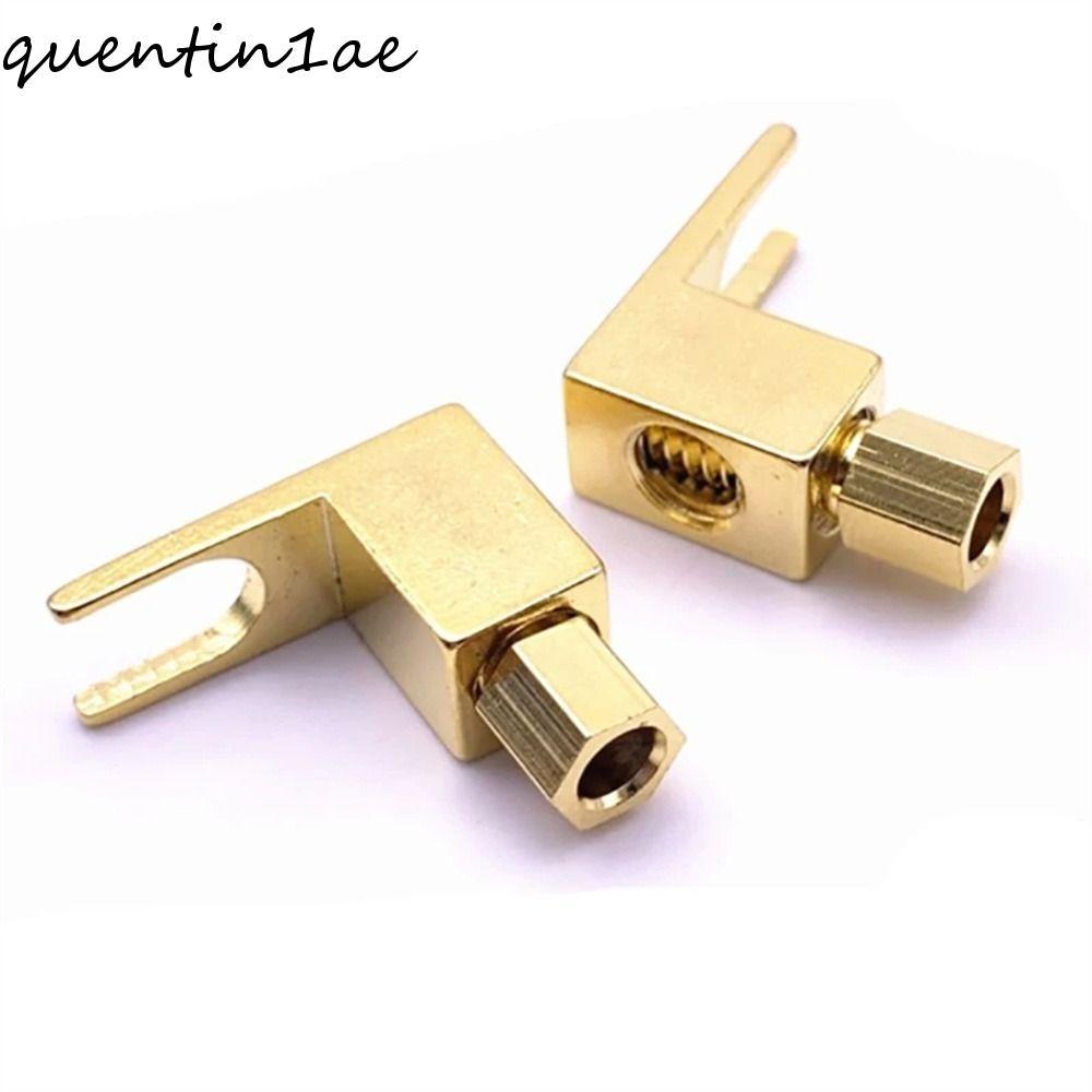 QUENTIN1AE Banana to Spade Adapte Banana Plug Banana Socket 1 PC Cable Connector Metal Spade Adapter