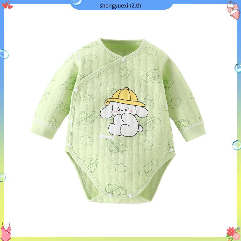 angle baby ชุดเด็ก papa baby เสื้อผ้าเด็กอ่อนผ้าฝ้ายแท้สำหรับฤดูใบไม้ผลิฤดูใบไม้ร่วงและฤดูหนาวเสื้อผ