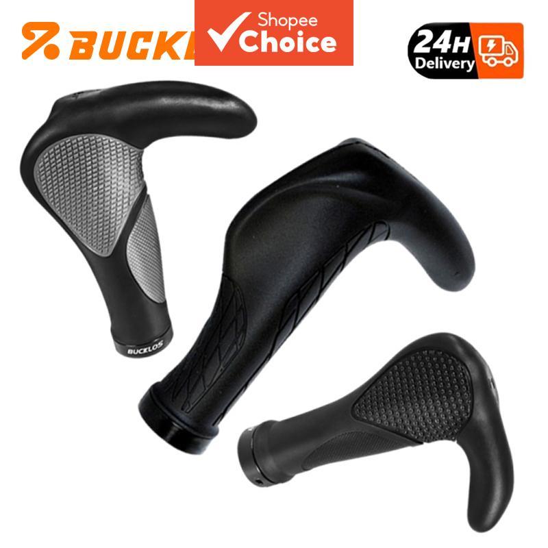 ด้ามจับแฮนด์จักรยานตามหลักสรีรศาสตร์ BUCKLOS ด้ามจับจักรยาน MTB ปลายแฮนด์ยาวพิเศษ เพิ่มความสบายขณะปั่นจักรยาน