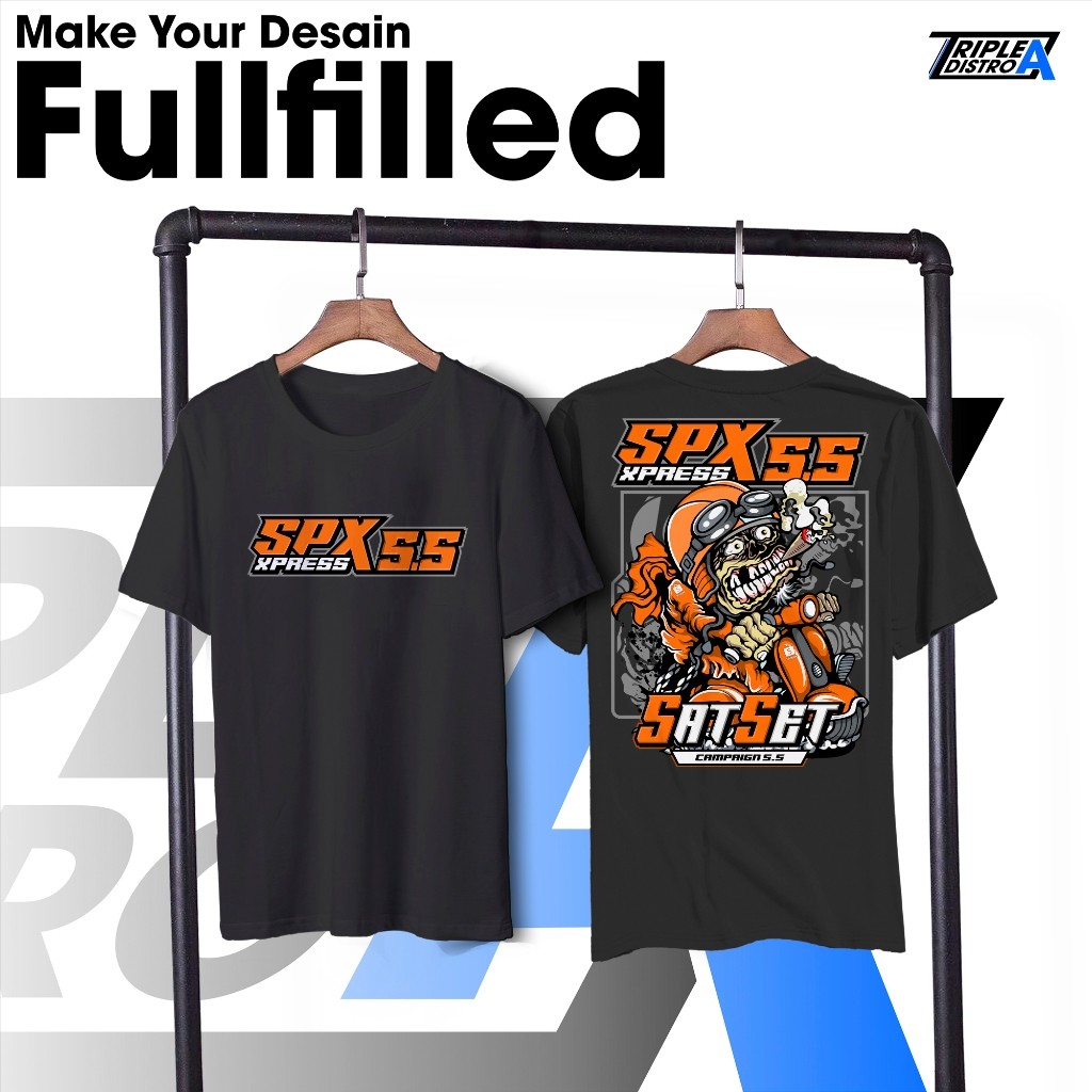 SPX Xpress 5.5 SATSET โดย Triple A Distro S-2XL COMBED 30S PREMIUM ai เครื่องแต่งกาย