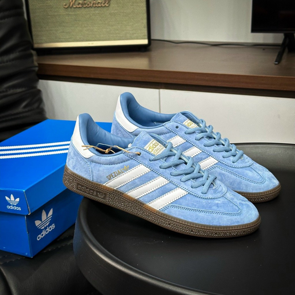 Sneakers_ad แฮนด์บอลพิเศษสีฟ้าอ่อน bd7632 รองเท้า samba สีกรมท่าคุณภาพสูงสําหรับผู้ชายและผู้หญิง