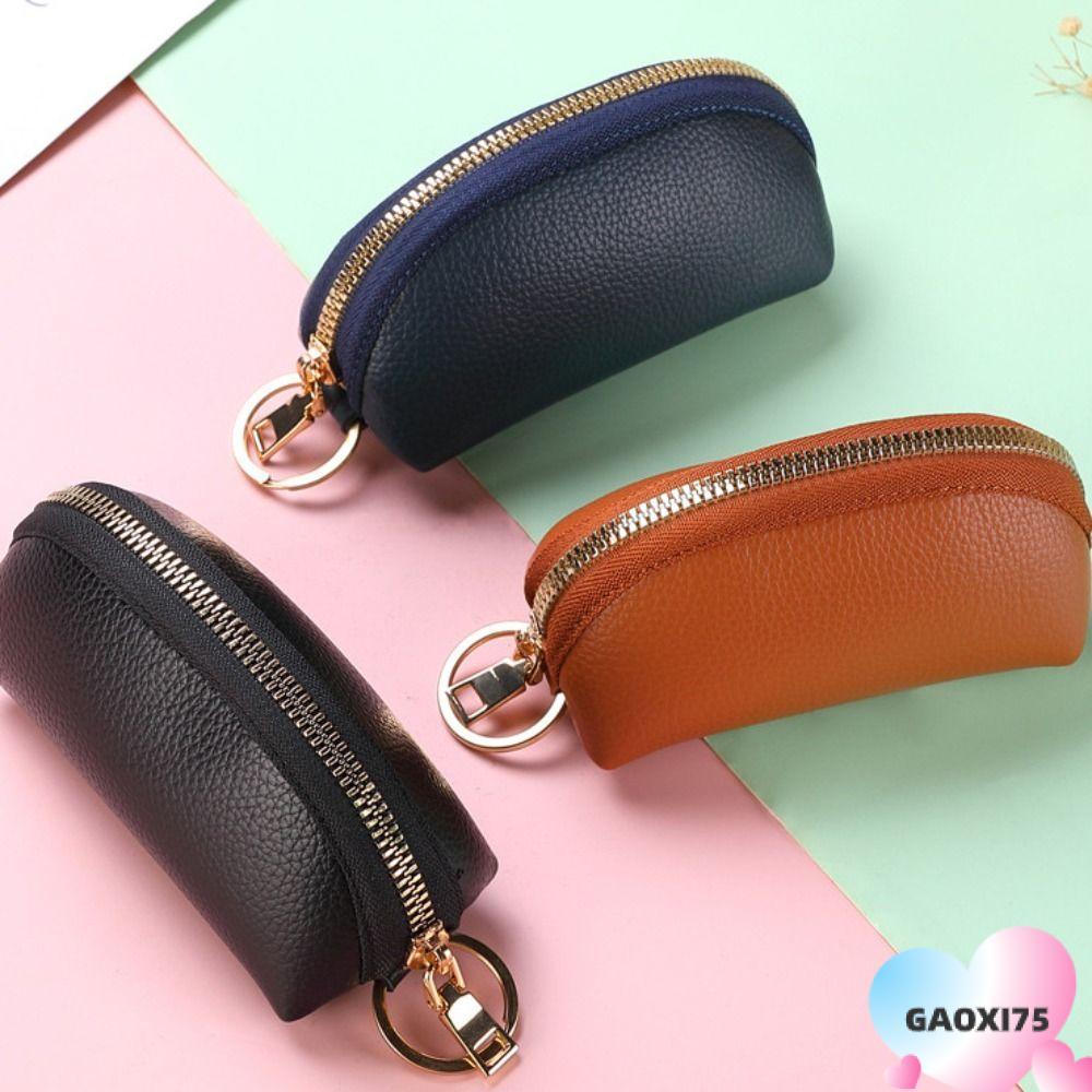 GOXI75 กระเป๋าสตางค์กุญแจรถ, กระเป๋าใส่กุญแจความจุขนาดใหญ่อเนกประสงค์, ทนทานกระเป๋าใส่เหรียญหนัง PU 5 สี