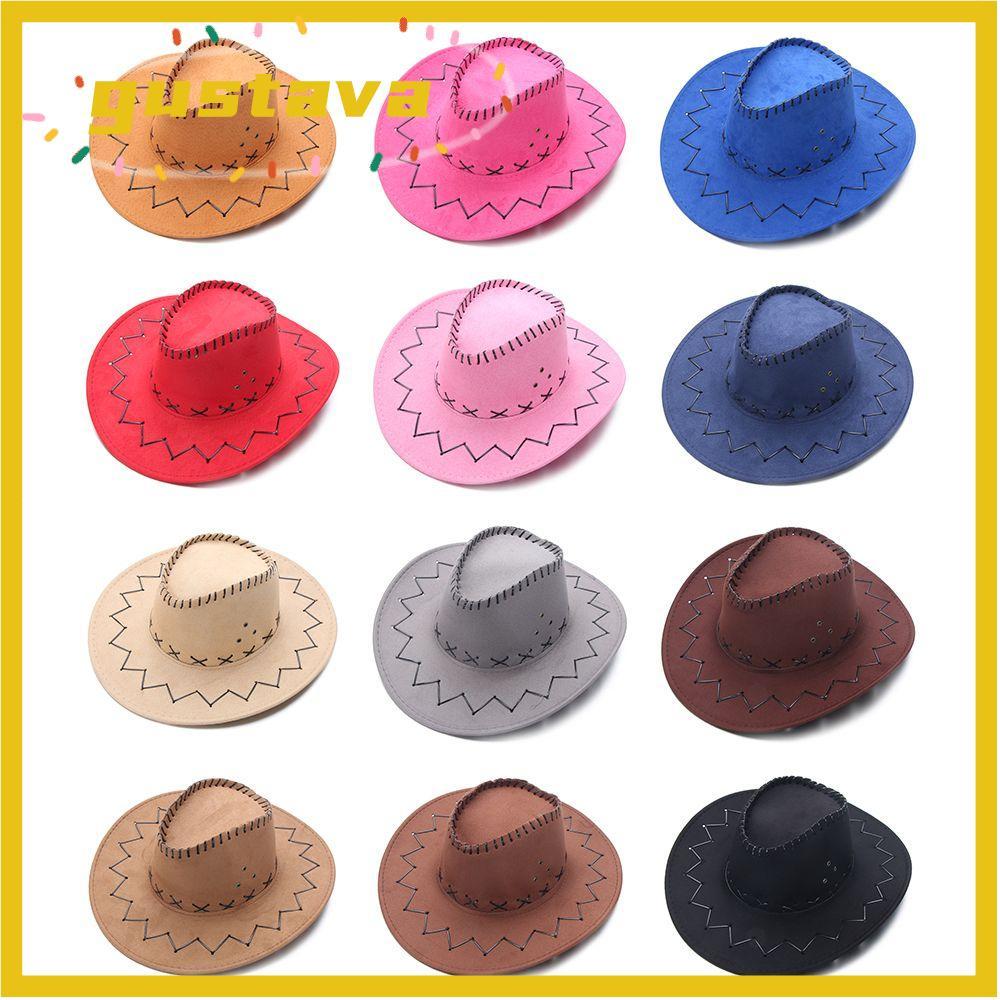 GUSTAVA Jazz Hat Fashion Western Style Fancy Dress Wide Brim