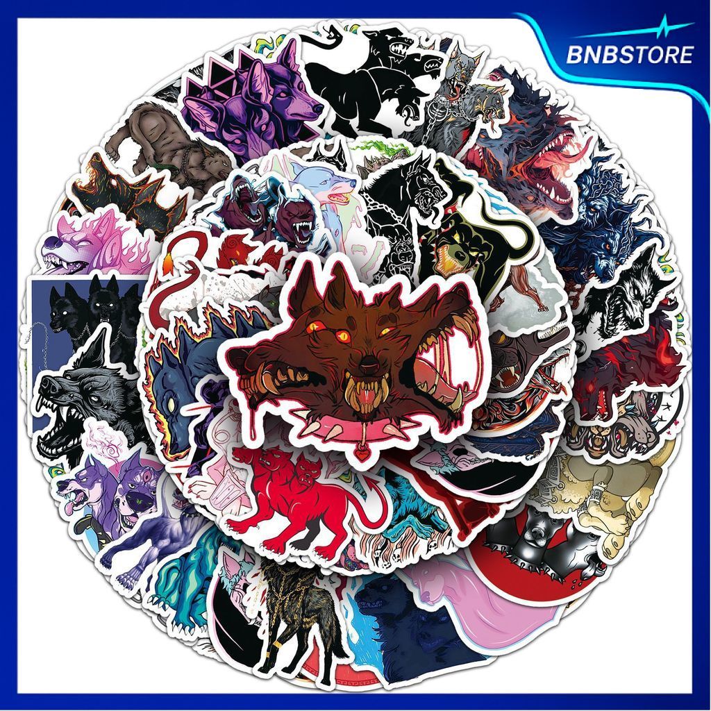 🍀ส่งจากไทย🍀 50แบบ เซอร์เบอรัส  Cerberus sticker three head dog horror greek mythology พร้อมส่ง