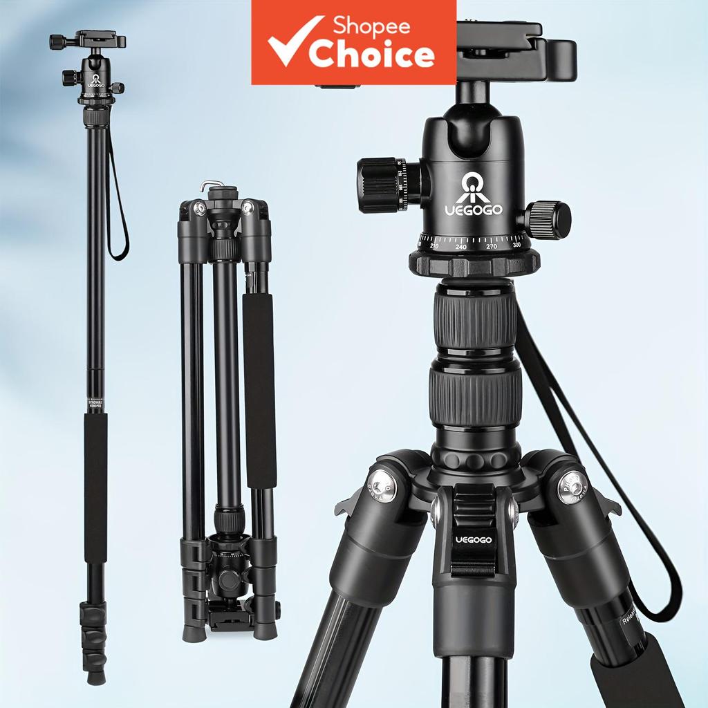 ขาตั้งกล้องและขาเดี่ยวระดับไฮเอนด์พร้อมหัวแพนพาโนรามา 360° เหมาะสําหรับกล้อง DSLR/ไมโครโฟร์ที่สาม โทรศัพท์มือถือ และกล้องโทรทรรศน์