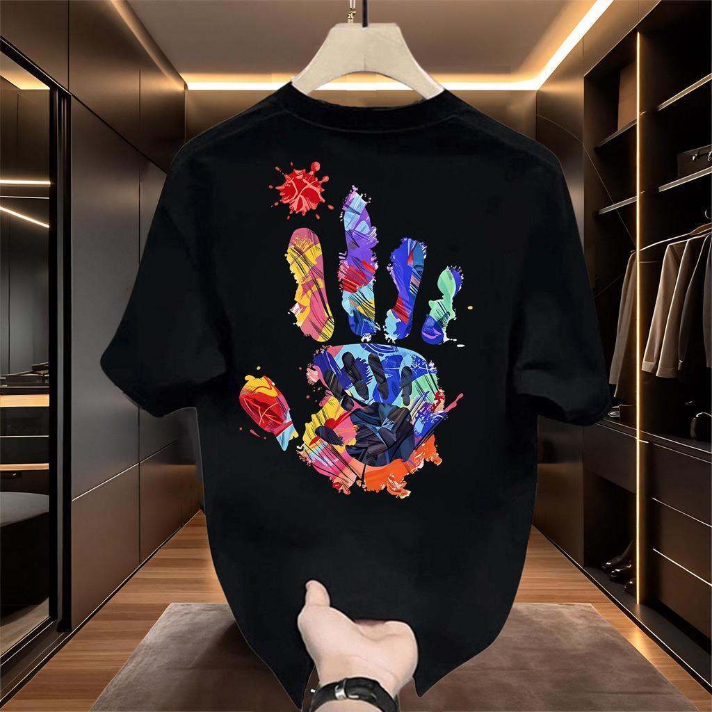 🌷Top.basic🌷เสื้อแฟชั่น เสื้อยืด oversize แขนสั้น ผ้าCotton  สวมใส่สบาย 'Palm TUYA' เสื้อวินเทจ【COD】