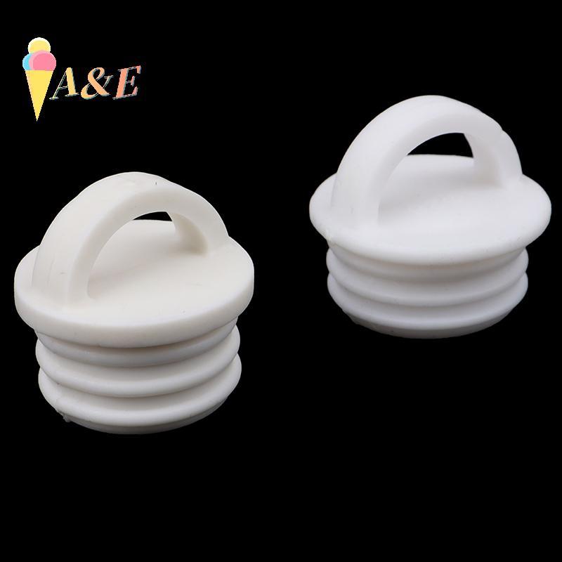 [QIMO] 5 ชิ้นสีขาว Mop Buet ท่อระบายน้ําซิลิโคน Water Stopper ท่อระบายน้ําปลั๊กฝาครอบ Water-drop Design สําหรับห้องน้ําซักรีดอุปกรณ์ครัว